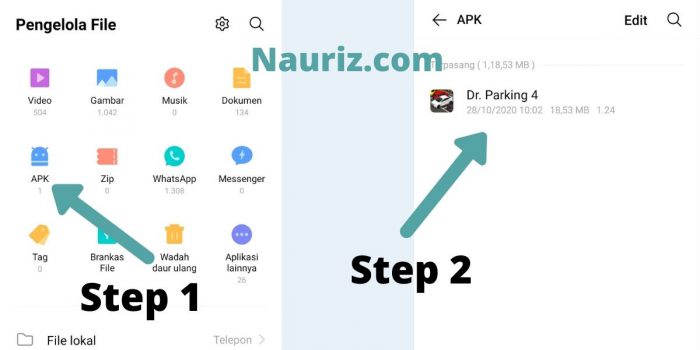 Step 1 - 2 - cara mengirim aplikasi lewat wa